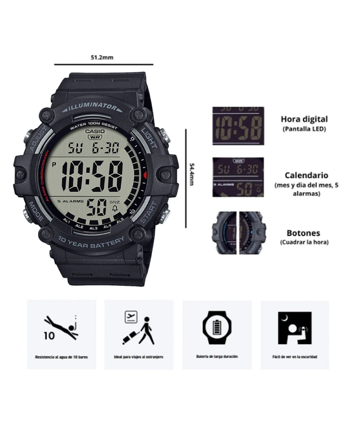 CASIO ae-1500WH-8BVDF