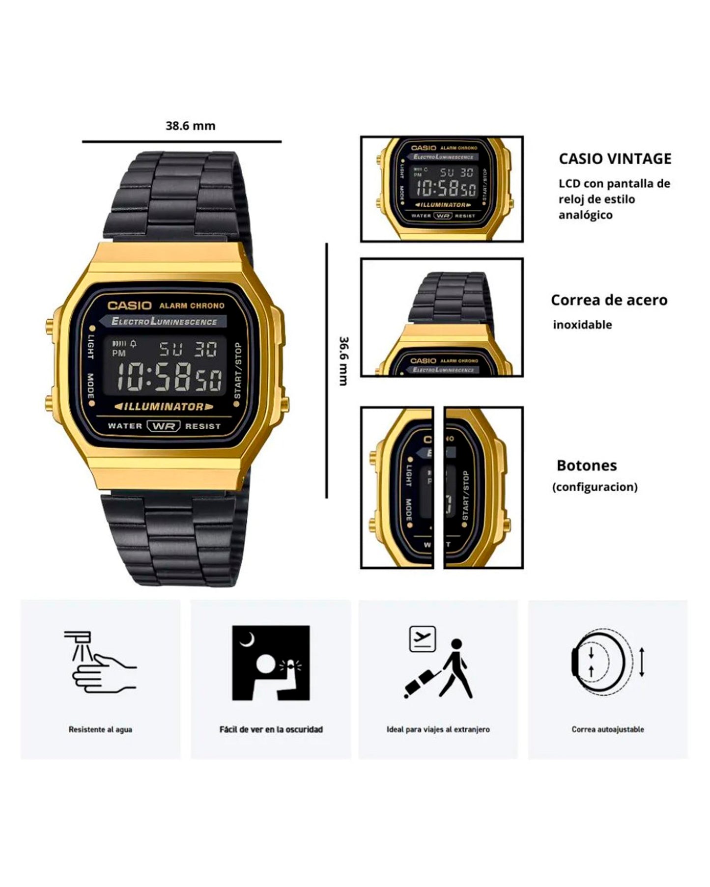 CASIO A168WEGB-1B