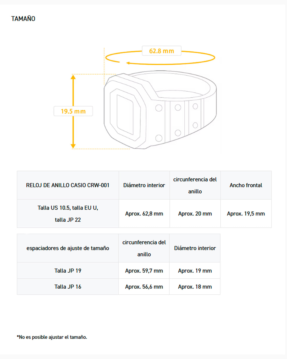 CASIO ANILLO