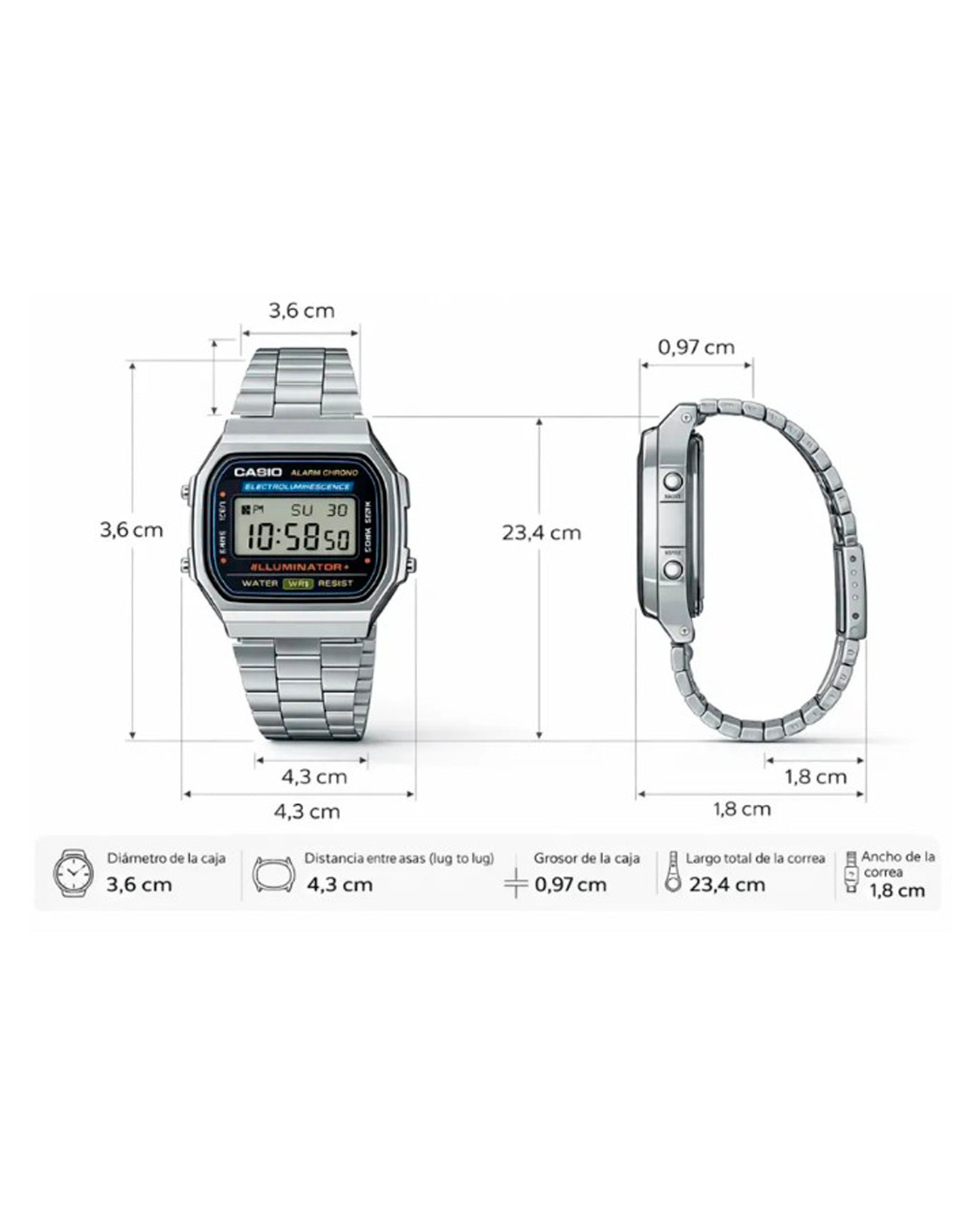 Casio retro A168WA-1W