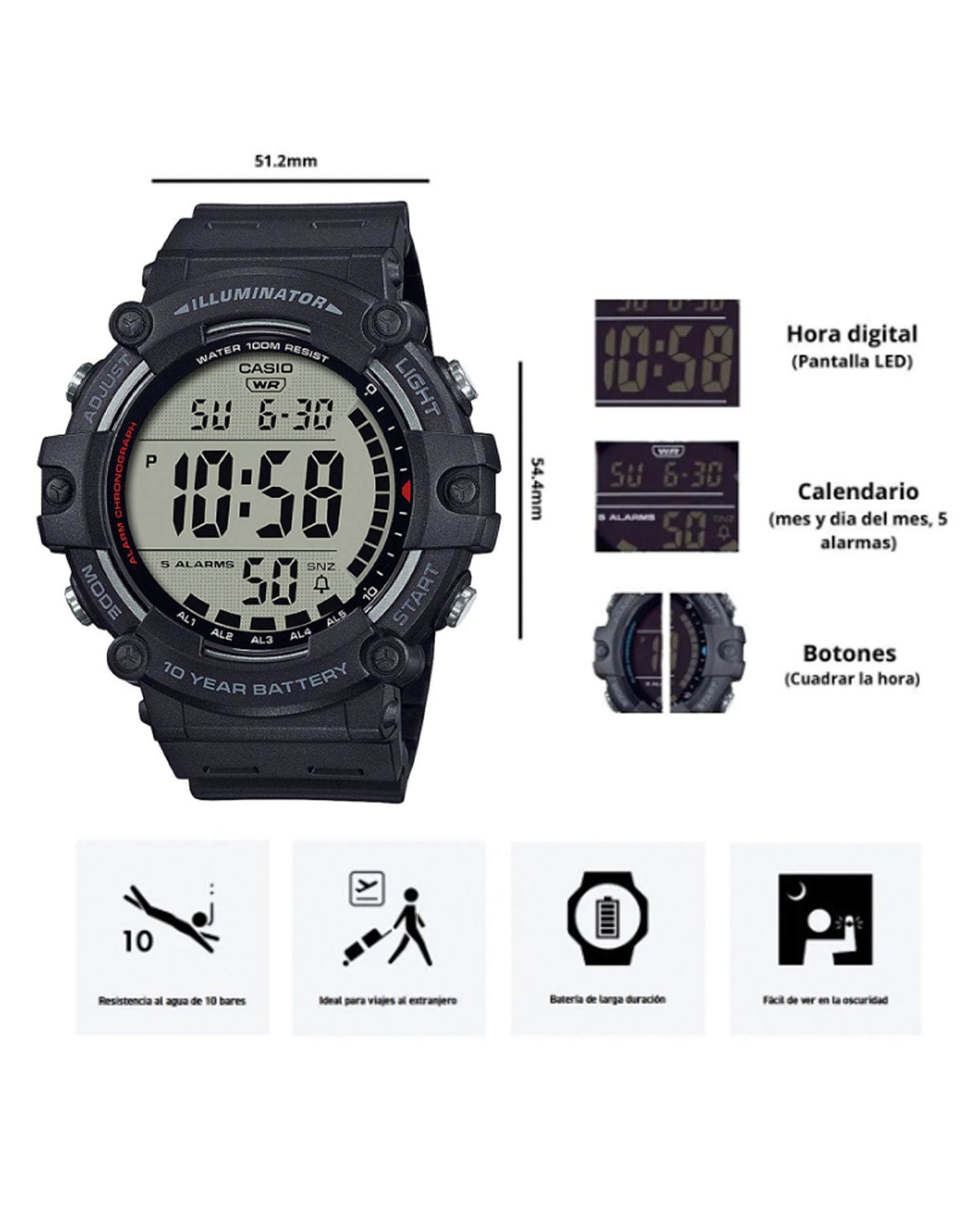 CASIO ae-1500WH-8BVDF