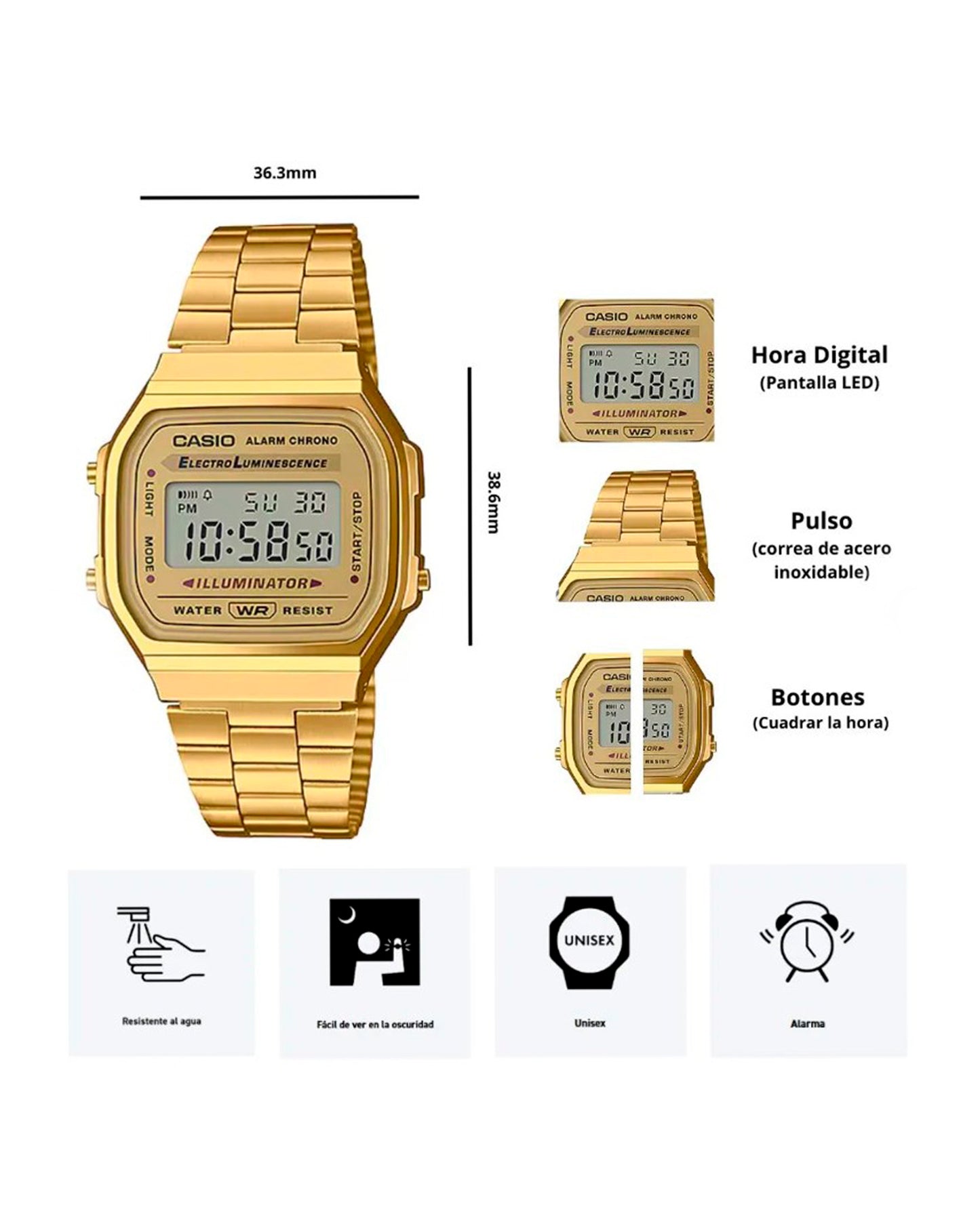 CASIO A168WG-9W